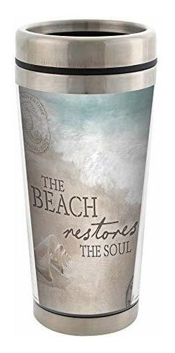 The Beach Res The Soul Taza De Viaje De Acero Inoxidable De 