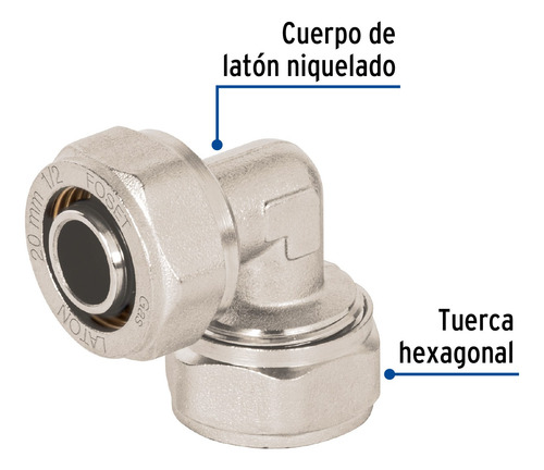 Codo 90° Para Pealpe, 1/2', Foset 45919