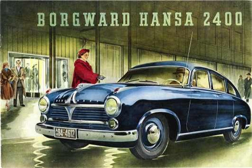 Borgward - Autos Clásicos De Alemania - Lámina 45 X 30 Cm.