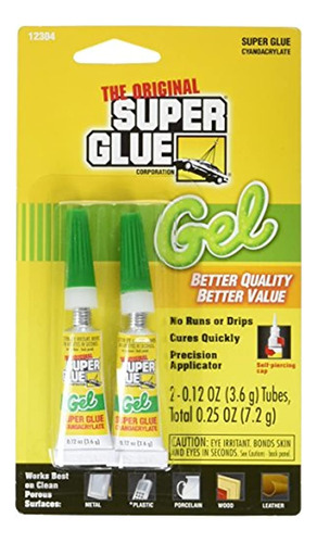 El Original Super Glue Cyanoacrylate Gel 012 Oz Cada 2 Tubos
