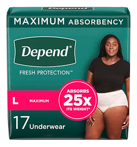 Depend Fit-flex Ropa Interior Para Incontinencia Para Mujer,