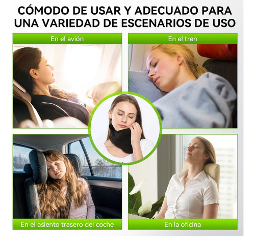 Almohada De Viaje,cuello Para Viaje Plegable Con Antifaz Y