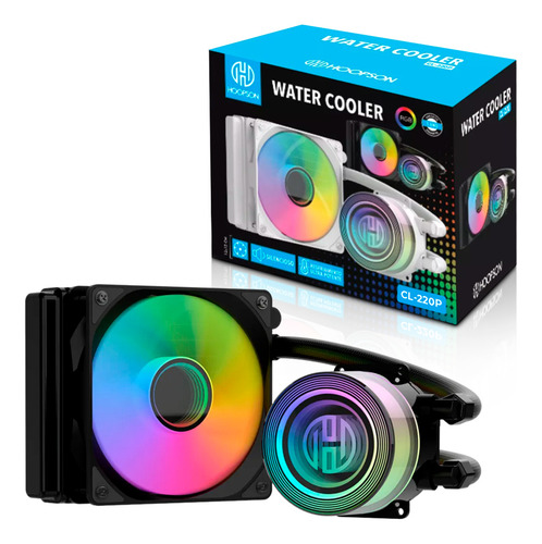 Water Cooler Amd/intel Com Led Rgb 120mm Cl-220p Hoopson