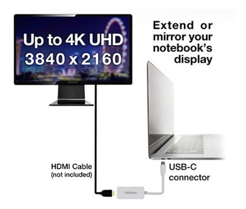 Imagen 6 de 7 de Adaptador De Video Externo Usb-c A Hdmi Trendnet 1080p 4k
