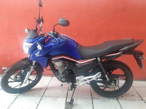 Imagem 1 de 14 de Honda Titan 160 Azul 2021 Único Dono Com Apenas 3042 Kms