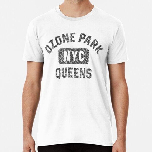 Remera Ozone Park Queens Nyc Gym Style Negro W Distress Blac