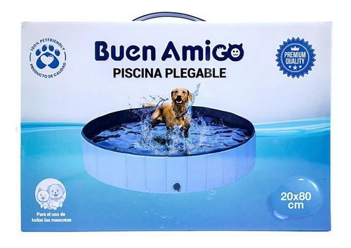 Piscina Pileta Plegable Mascotas 20x80