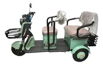 Comprar Triciclo Eléctrico Familiar Autonomía 50 Km Velocidad 45kmh Verde Claro