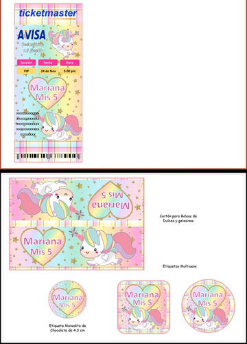 Imagen 4 de 5 de Kit De Cumpleaños Editables