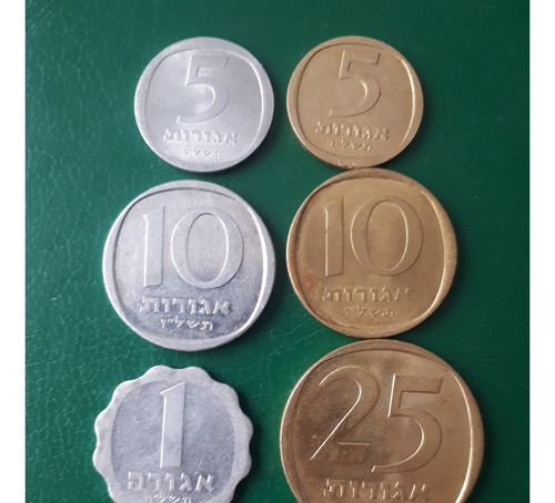 Monedas Israel 1974 6 Valores (Usado)