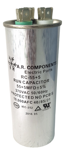 Capacitor De Marcha A.r.components 55+5mfd X 370vac