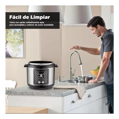 Olla De Presion Digital 6.l 1000w Multifuncional
