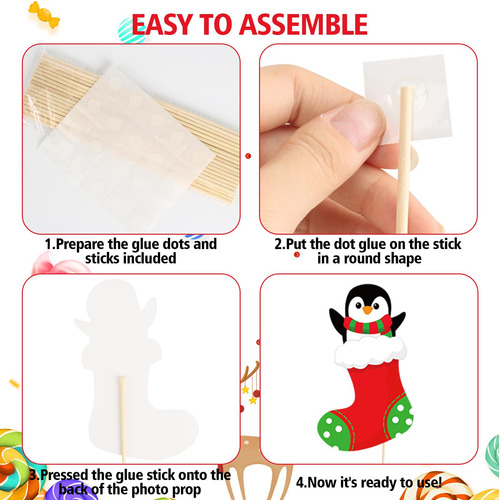 40 Piezas De Suministros De Fiesta De Navidad Incluye