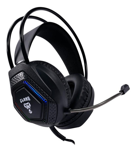 Fone De Ouvido Jungle Cl-hj507 Preto Led 3 Cores Com Fio Usb