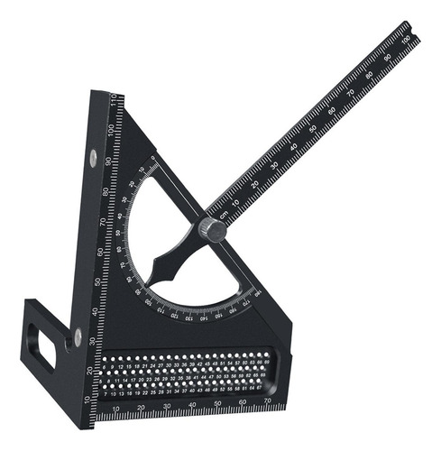 Regla De Medición Multiángulo 3d De Carpintero, Negro