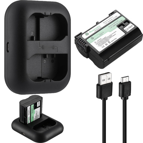 En-el15 Batería Usb Cargador Doble Para Nikon D800 D7000 D72