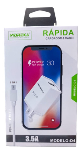 Cargador Moreka D4 Power Quick Charge 3.5 A