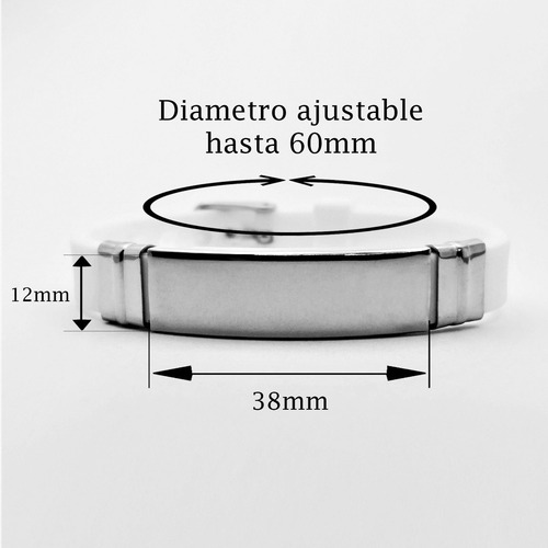 Imagen 7 de 9 de Pulsera Personalizada De Acero Inoxidable 1162