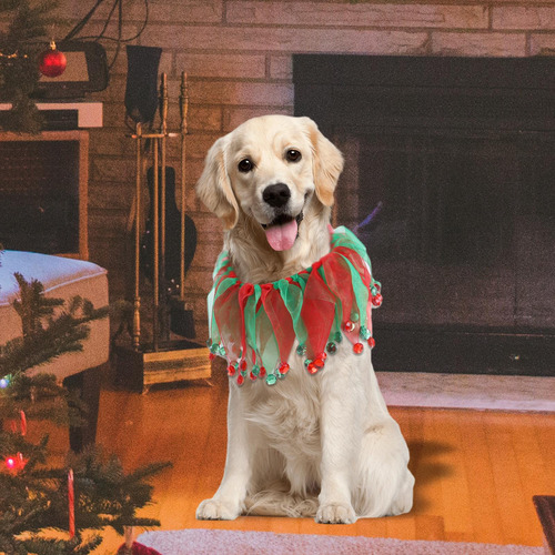 Collares De Perro Navideños Elásticos Para Fiesta