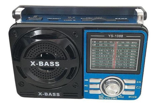 Caja de sonido Vintage Retro Bass Radio Mp3 1088 USB