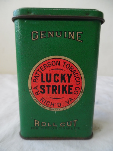 Imagen 7 de 10 de Cigarrera Y Lata Lucky Strike Vintage De Coleccion En Metal.