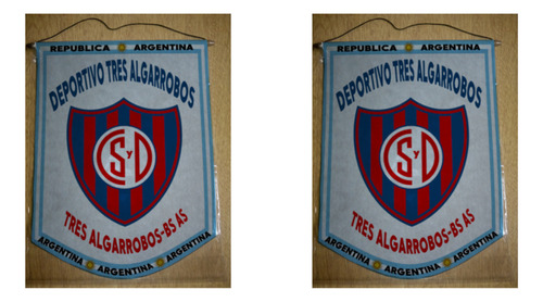 Banderin Grande 40cm Deportivo Tres Algarrobos