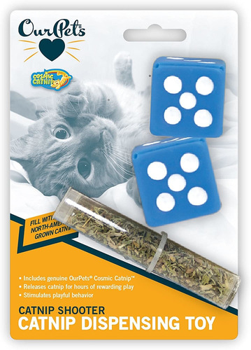 Ourpets Catnip Vinilo Rellenables Dados Gato Juguete, Catnip