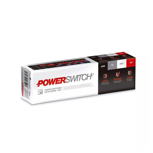 Imagen 2 de 6 de Fuente Switching Exterior 12v 5a Ip67 Tiras Led Cctv