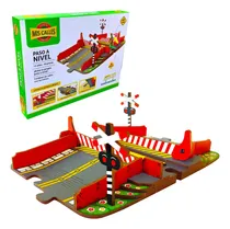 Comprar Paso A Nivel Pista Mis Calles Encastre Trenes Madera Niños