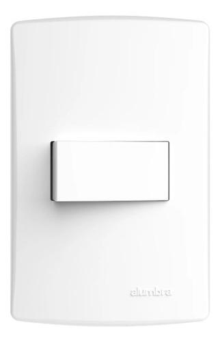 Alumbra Bianco Pró 1 Seção De Interruptor Simples Com Placa Cor Branco