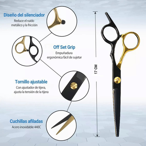 . 11 Pcs Kit De Tijeras Barbero Estilista For Cortar Cabello