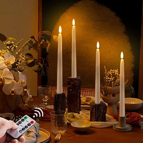 Velas Led Para Decoración De Fiesta De Navidad, 10 Unidades