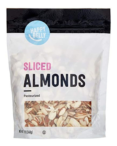 Amazon Brand - Happy Belly Amazon Brand Sliced Almonds, 12 O