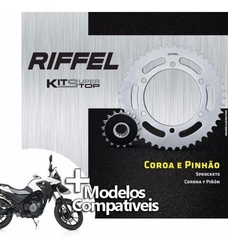 Kit Coroa E Pinhão 520 Riffel Super Top Bmw F 650 G 650 Gs