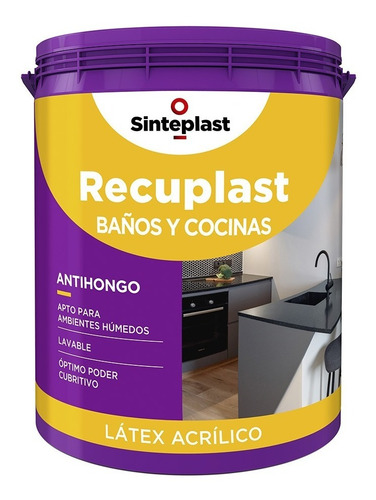 Recuplast Baños Y Cocinas Antihongo 4 Lt Sinteplast