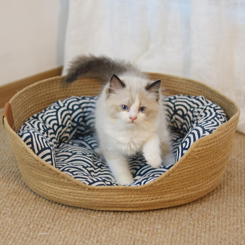 Cesta Para Cama De Gato, Rascador De Gato S Marrón
