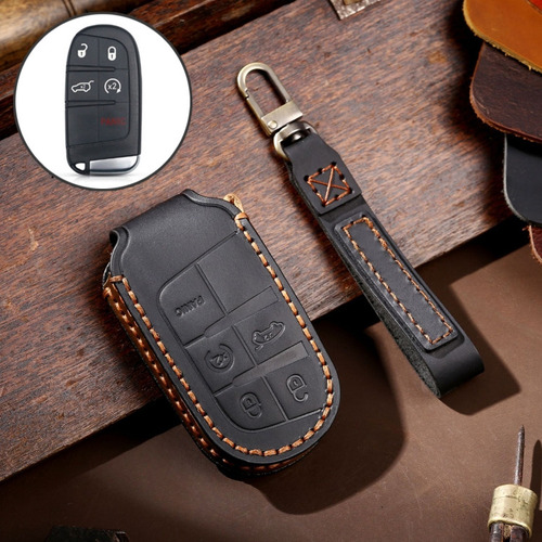 Capa Protetora Preta Para Chave De 5 Botões Jeep Compass