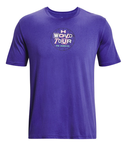 Polera M/c Training Ua World Tour Ss Morado Hombre