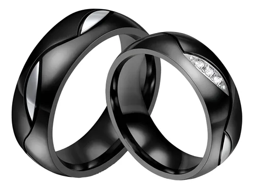 Anillos de pareja negro sale