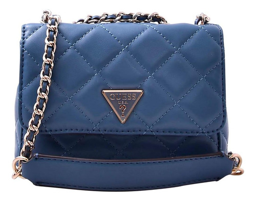 Guess Tali Mini Convertible Solapa Bandolera, Pizarra