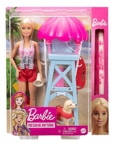 Barbie Set Salvavidas Con Su Perrito