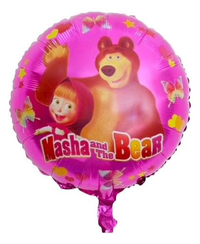 Globos Masha Y El Oso 10 Unidades 45 Cm