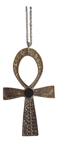 Collar Acero Quirurgico Cruz Egipcia Ankh De Niquel Plateado