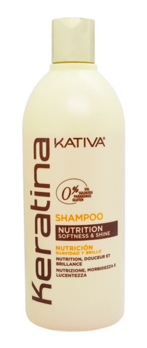 Kativa Keratina Shampoo Nutrición Y Brillo Pelo 500ml