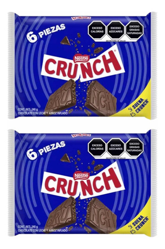 Chocolate Crunch Azul Nestle 12 Pz 40 G C/u