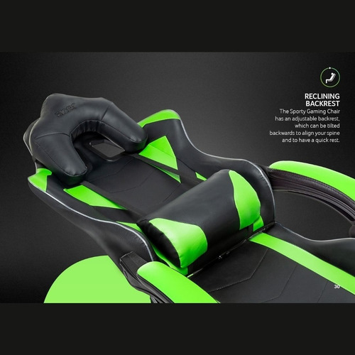 Imagen 4 de 10 de Silla Gamer Acer Sporty Reclinable Giratoria Ergonómica