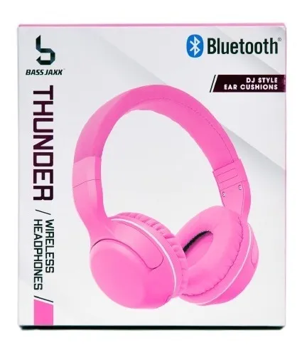 Auriculares Bluetooth Bass Jaxx Thunder Pink Wireless Dj