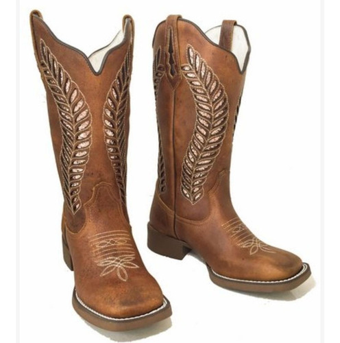 Bota Texana Feminina Laser
