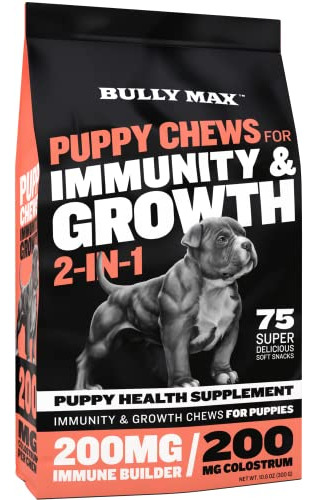 Buey Max 2-in-1 Puppy Chews Para La Inmunidad Y El N5f9f