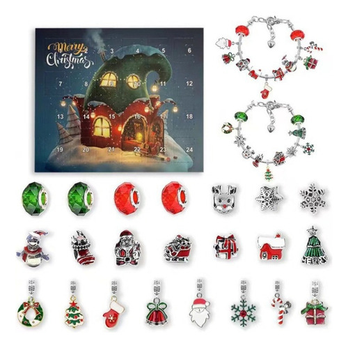 Set De Bisutería, Regalos De Navidad, 2 Pulseras Infantiles
